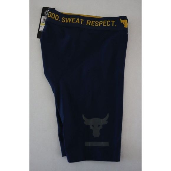 Under Armour 1353900 408 Mens Sz L Blue Project Rock HeatGear Compression Shorts - Picture 7 of 7